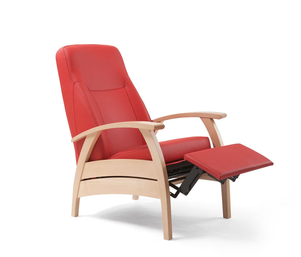 Fauteuil - Relax 23-63 1/S - cat. A - avec accoudoirs - dossier haut - rouge