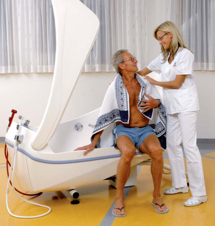 Baignoire thérapeutique - GK Relax - électrique - à porte escamotable