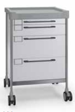 Chariot de soins - 366W - Insausti - blanc - 480x640x980mm - 4 tiroirs