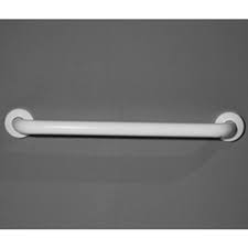 Barre d'appui droite - Deu-Wave - Aluminium - Longueur 1100mm - blanc - Montage avec vis - époxy (peint)