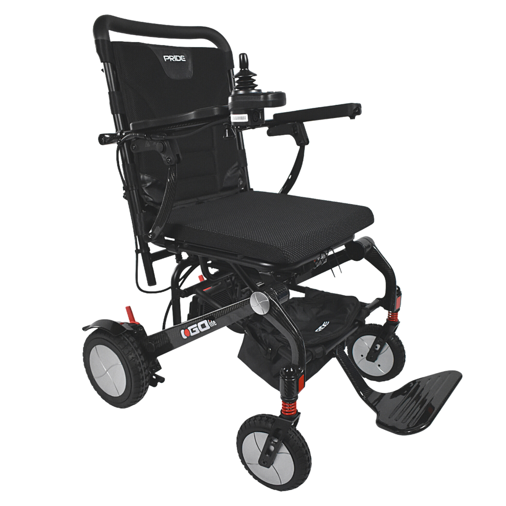 Fauteuil roulant électrique - IGo - dossier fixe - 12.5" - 8" - carbon - pliable - 6km/h