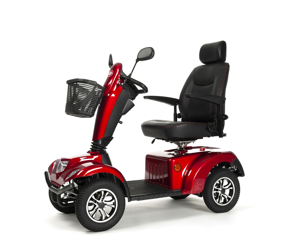 Scooter électrique - Carpo 2 XD-SE - 4 roues - 10km/h - rouge - Poids max. 150kg