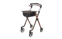 Rollator - Pixel - 4 roues - Aluminium - pliable - champagne/noir