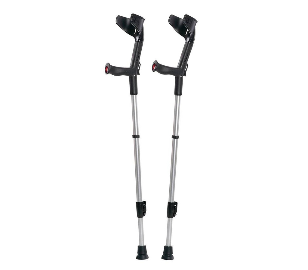 Canne - Big 250 - anglaise - poignée anatomique - non pliable - Aluminium - noir - Hauteur réglable