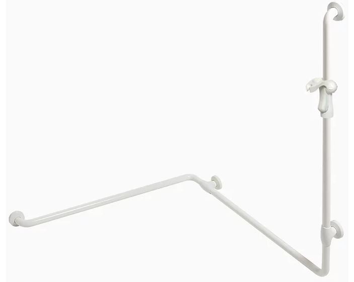 Barre de maintien avec support de douchette - Deu-Waves - 110x80x80cm - blanc