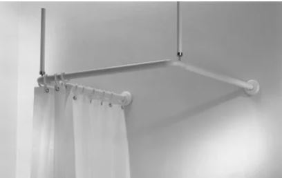 Tringle à rideaux de douche - Maxima forme U - blanc - 1000x1000x1000mm