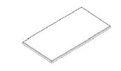 Accéssoires cuisine hauteur variable - Plaque d'arrêt de sécurité - 120cm - blanc - Cuisine Ropox