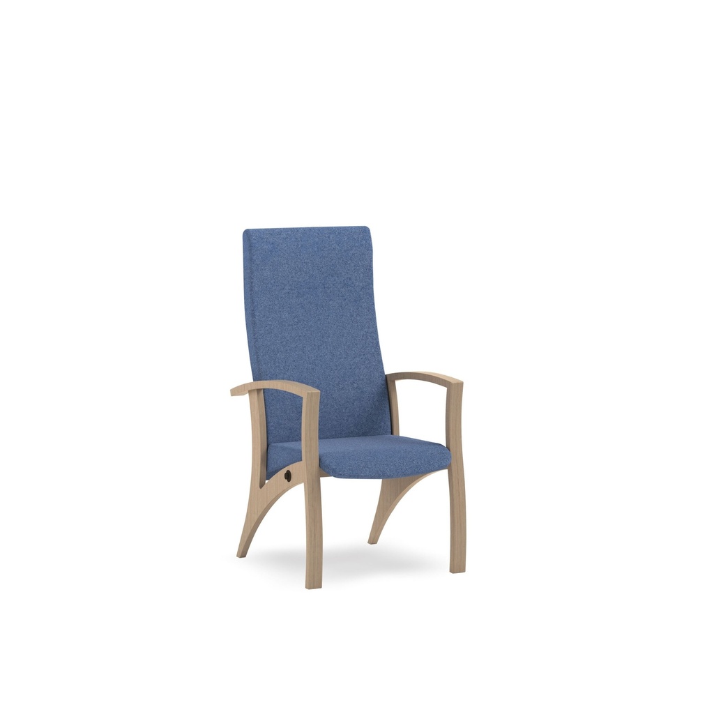 Fauteuil - Theorema 45-64/3RG - cat. A - avec accoudoirs - dossier haut - gris 355 - couleur de bois code 01