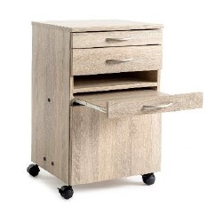 Table de nuit - storeline t103 "server ready" - chêne sonoma clair - Tiroir table de nuit tablette, tiroire, ouverture, tablette, tiroir