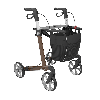 [1360.AA.19] Rollator - Server - 4 Räder - Aluminium - faltbar - braun - Größe M