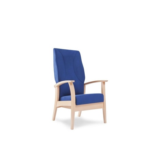 [1133.AA.16] Fauteuil - Fandango 34-63/3 - cat. A - avec accoudoirs - dossier haut - turquoise 342 - couleur de bois R27001 érable royal