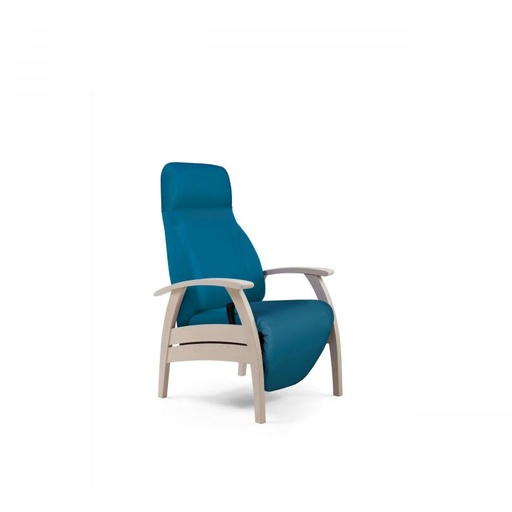 [1133.AA.35] Fauteuil - Relax Compact 58-63/GPI - Mousse Non-Feu CMHR - cat. x - avec accoudoirs - dossier haut - taupe 468 - patin en feutre - couleur de bois code 80